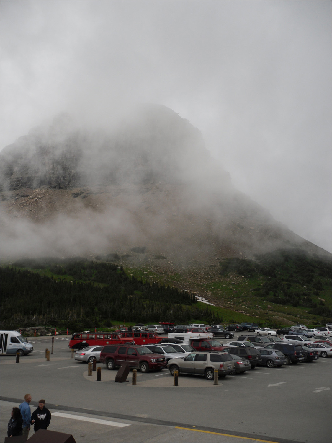 Glacier National Park- Logans Pass Visitor center parking lot